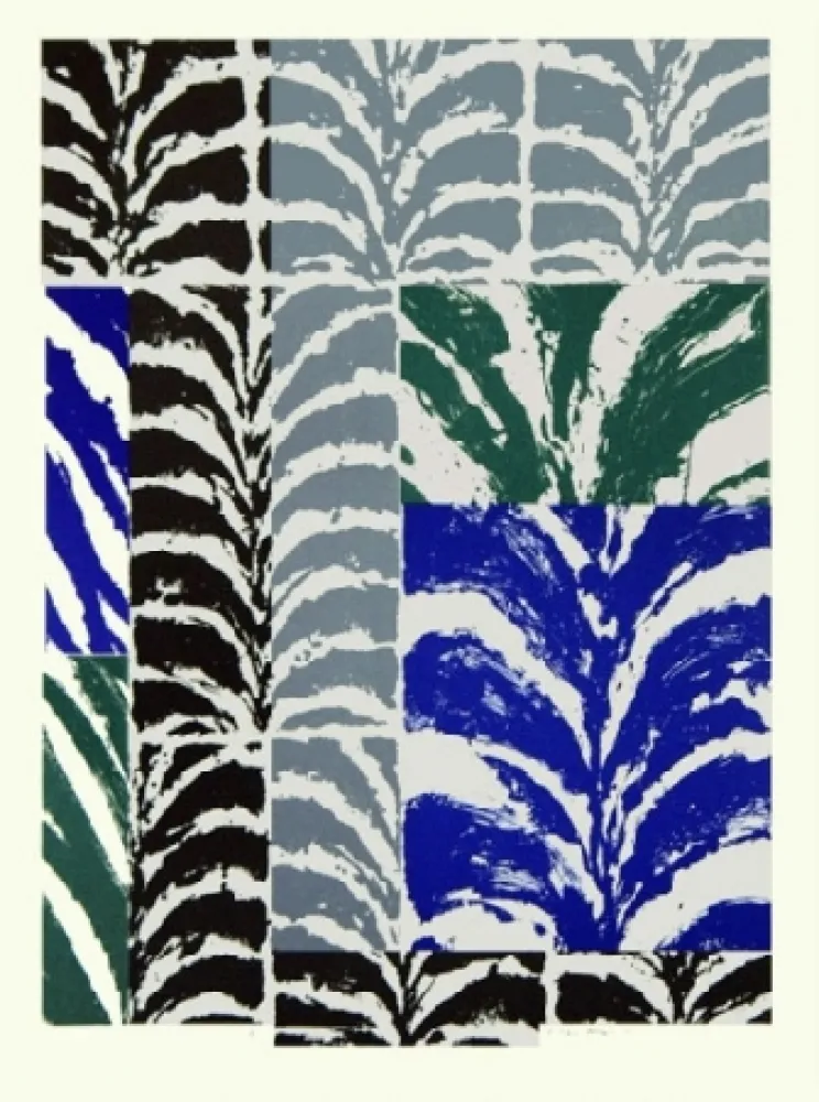 Lithografie Titus Carmel - Feuillée II