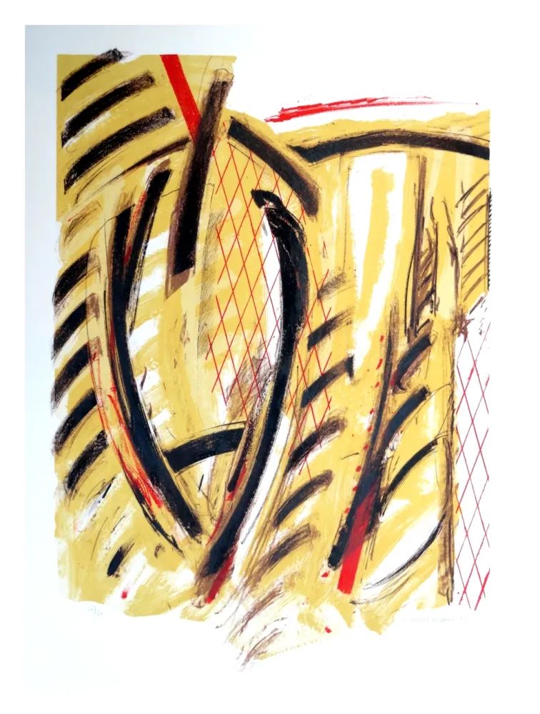 Lithografie Titus Carmel - Tournant de l'hiver