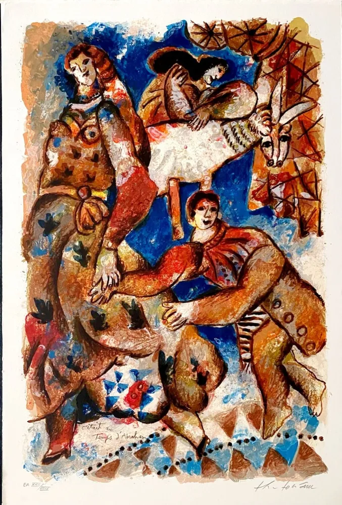 Lithografie Tobiasse - C'était au temps d'Abraham