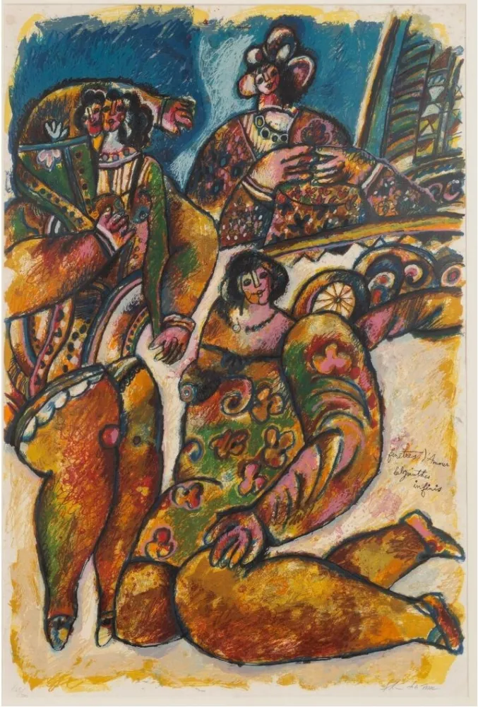 Lithografie Tobiasse - Fenêtres d'amour, labyrinthes infinis