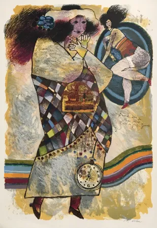 Lithografie Tobiasse - Je Marche dans le Temps Perdus