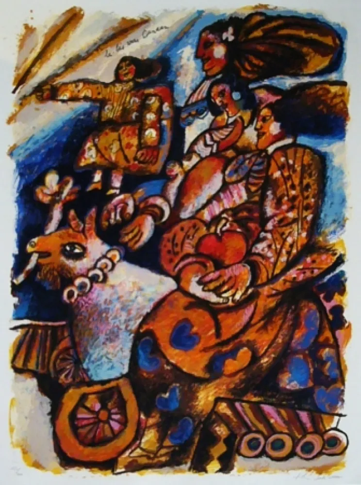 Lithografie Tobiasse - Là bas vers Canaan