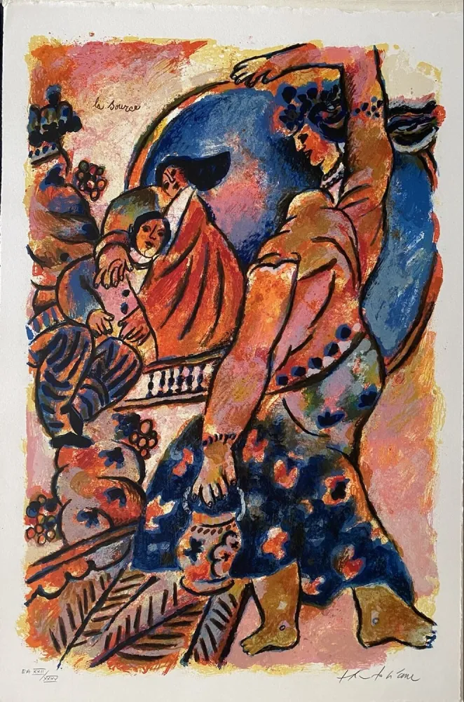 Lithografie Tobiasse - La Source