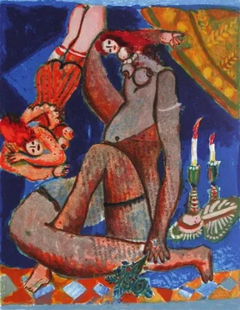 Lithografie Tobiasse - Le cantique des cantiques I