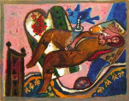 Lithografie Tobiasse - Le cantique des cantiques VI