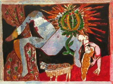 Lithografie Tobiasse - Le cantique des cantiques VII