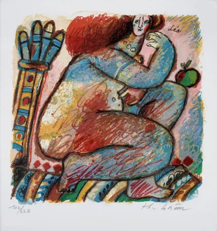 Lithografie Tobiasse - Léa, 1989 - Hand-signed