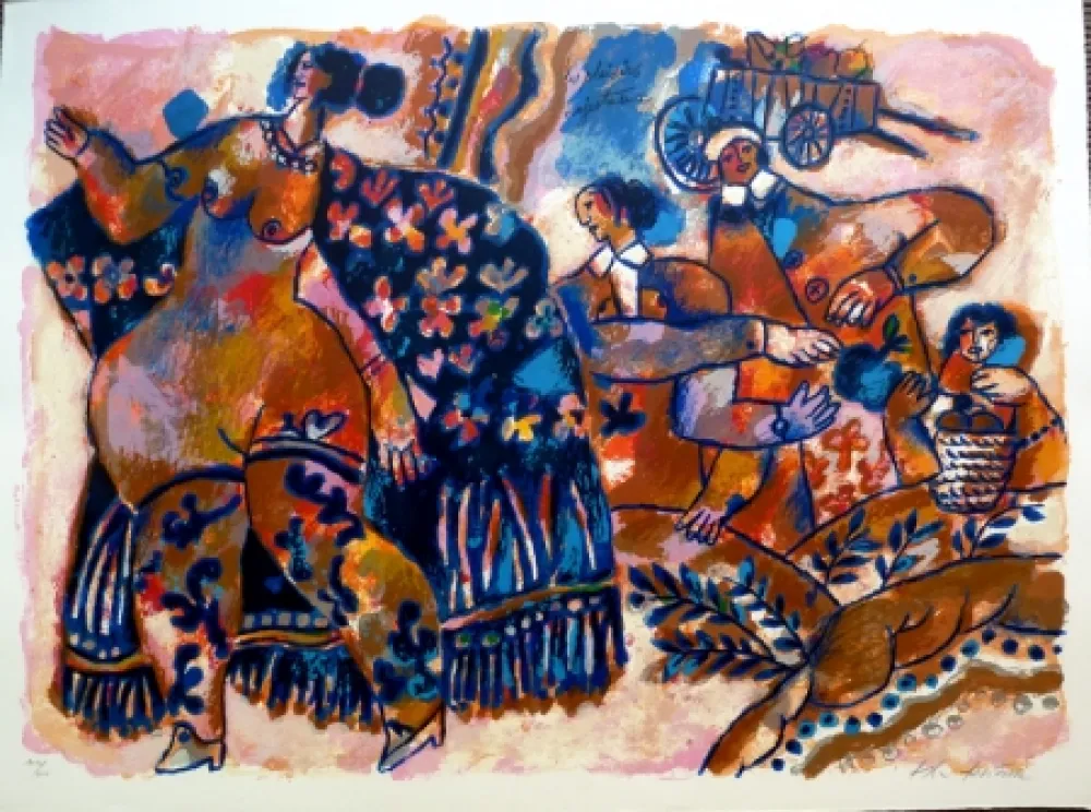 Lithografie Tobiasse - Les Plaisirs Majestueux 