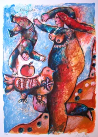 Lithografie Tobiasse - L'Oiseau Prophete