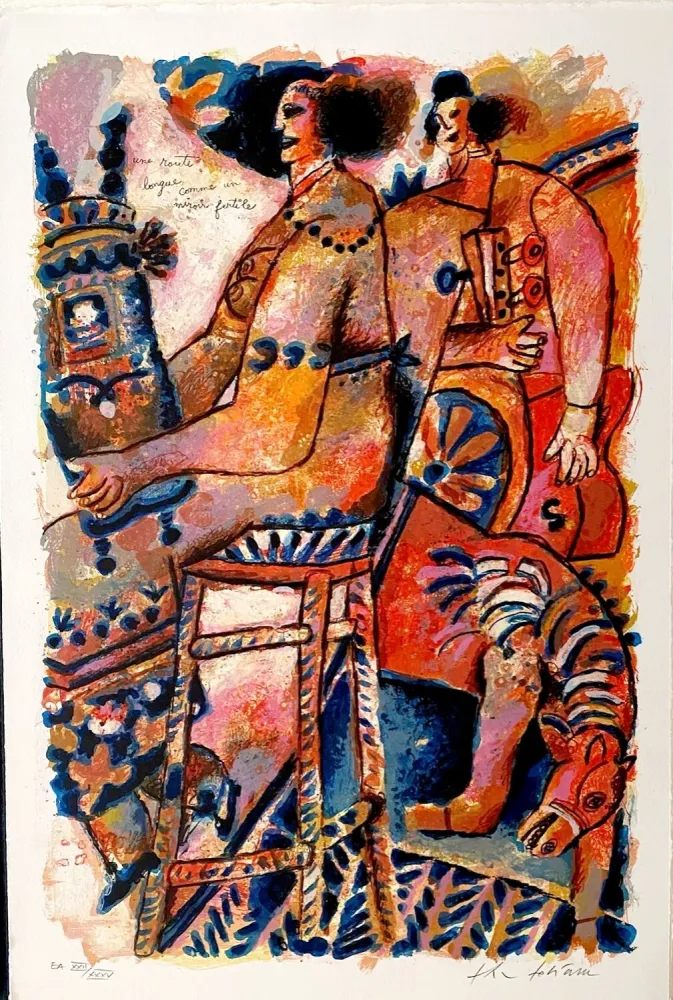 Lithografie Tobiasse - Une route longue comme un miroir fertile