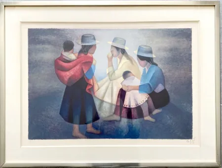 Lithografie Toffoli - Bavardages