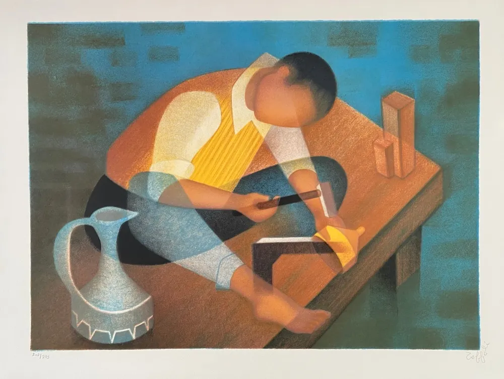 Lithografie Toffoli - L'étameur