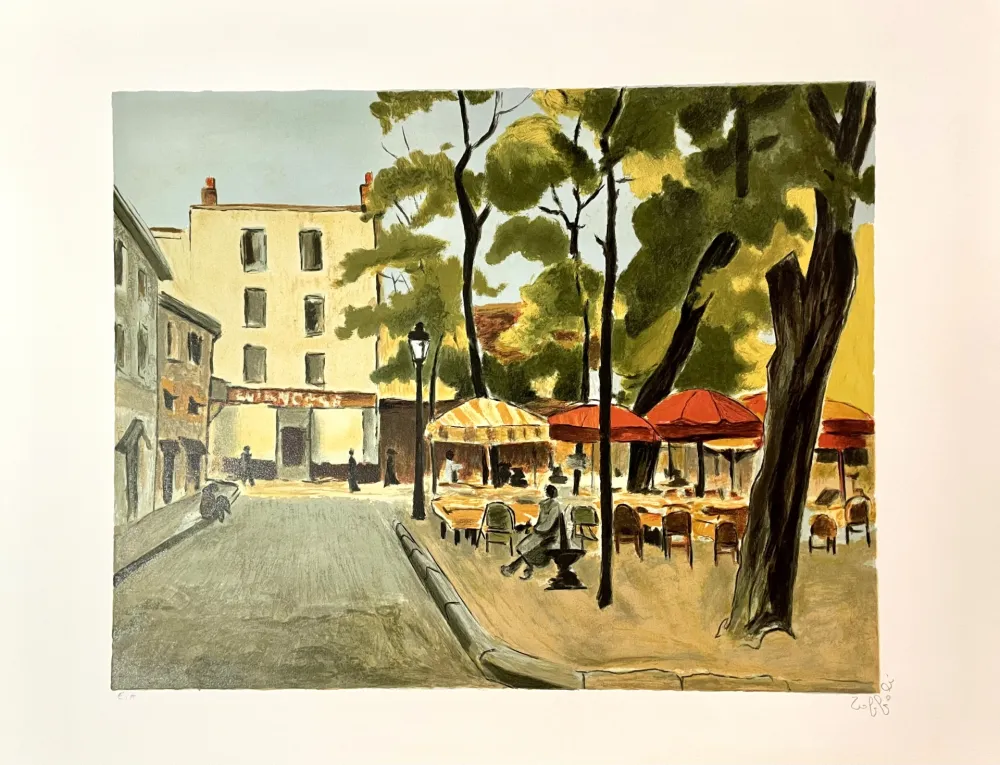 Lithografie Toffoli - Place du Terte