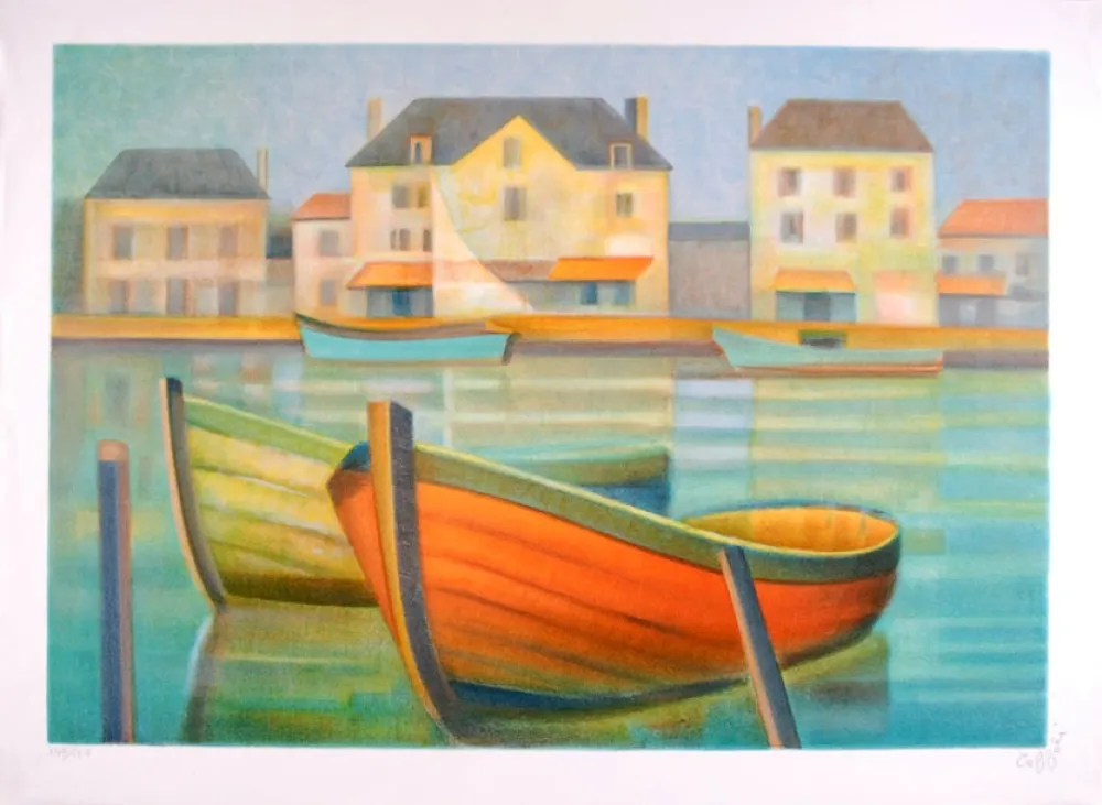 Lithografie Toffoli - Soleil du Midi en Vendée