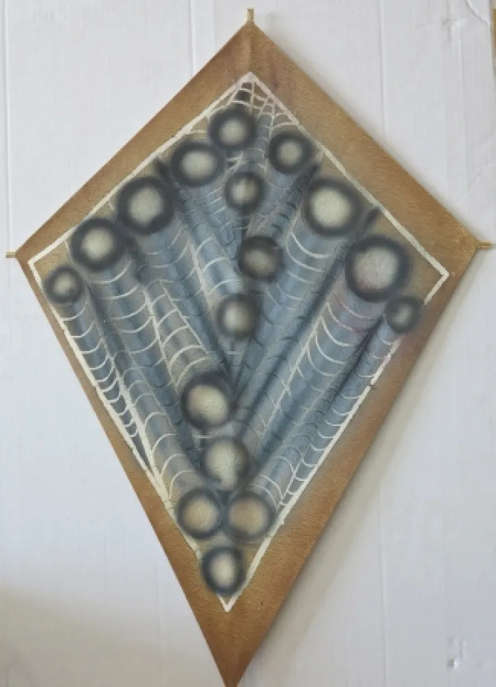 Zeefdruk Toledo - Abstract large spider web kite