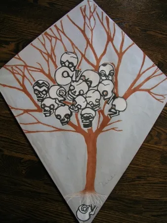 Zeefdruk Toledo - Calavera tree kite 