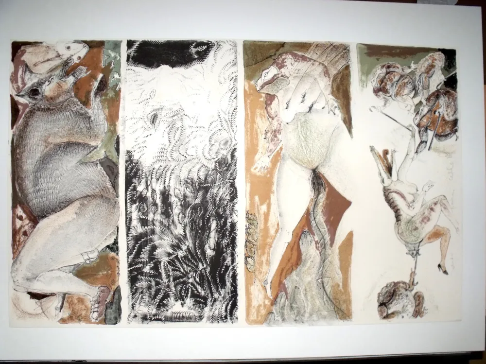 Lithografie Toledo - Carta para felicitar a un cochino