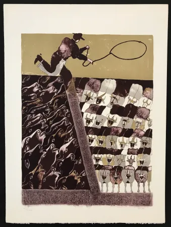 Lithografie Toledo - Cow Herder