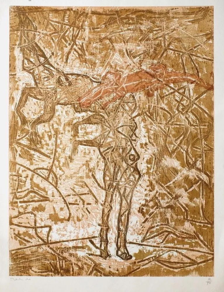 Houtsnede Toledo - Crocodrilos de cabeza