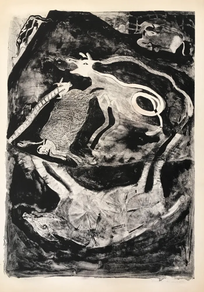 Lithografie Toledo - Muchos Animales