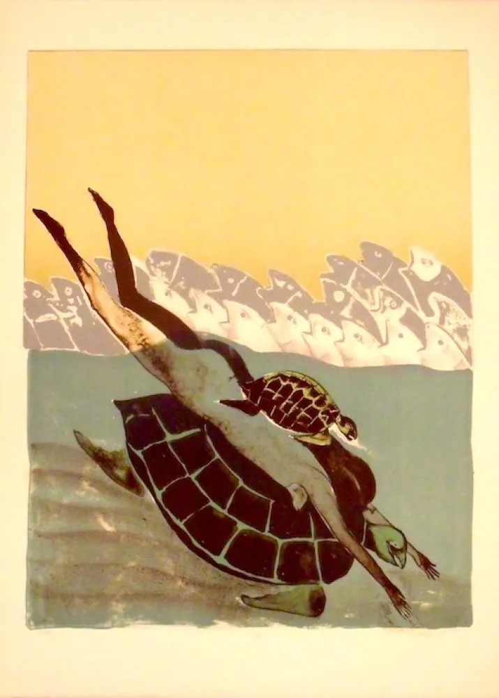 Lithografie Toledo - Mujer Tortuga