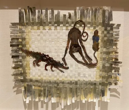 Geen Techniek Toledo - Tejido con Cocodrillo y Changos (Weaving with Crocodile and Monkeys)