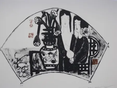 Lithografie Tongzhengang - Sisters