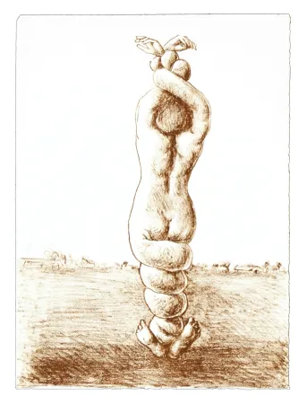 Lithografie Topor - 3 Neuf Grâces