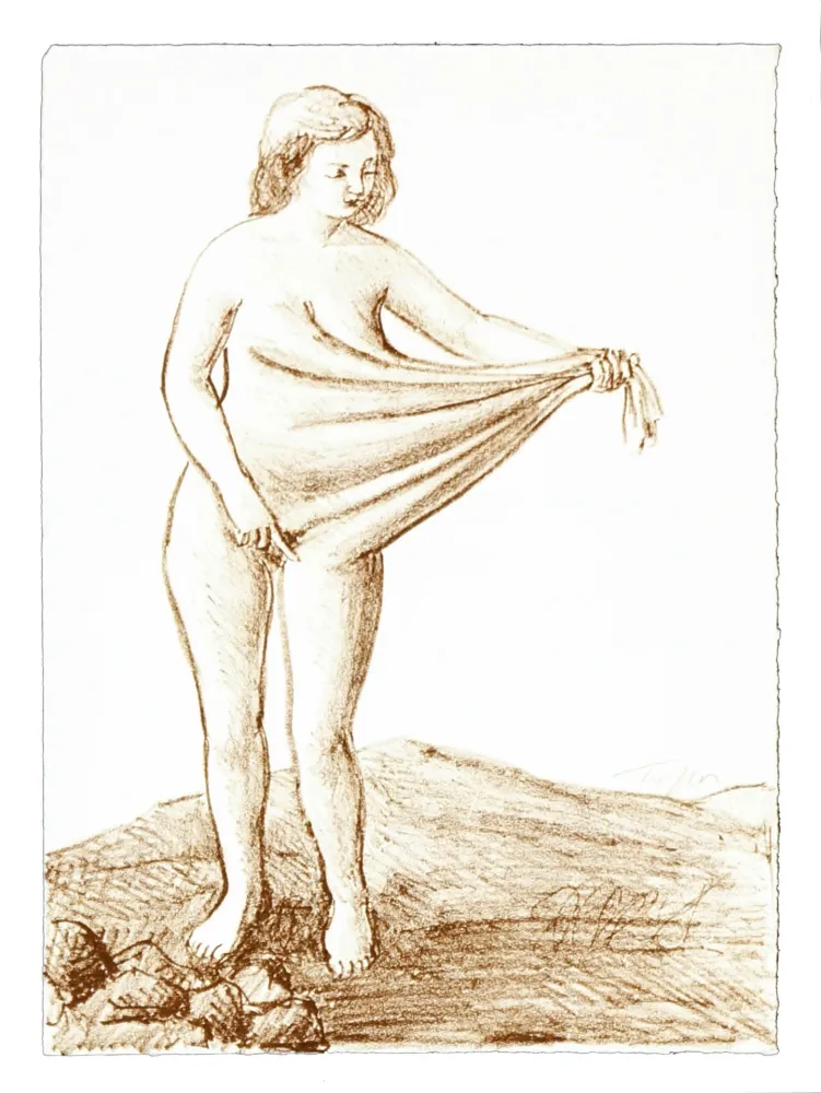 Lithografie Topor - 4 Neuf Grâces