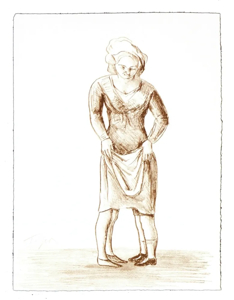 Lithografie Topor - 6 Neuf Grâces