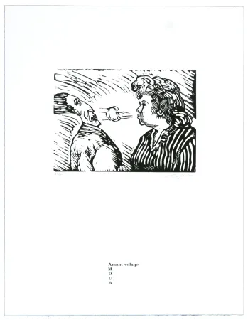 Lithografie Topor - Amant volage