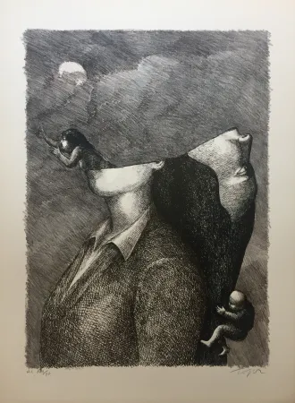 Lithografie Topor - Ciel ouvert