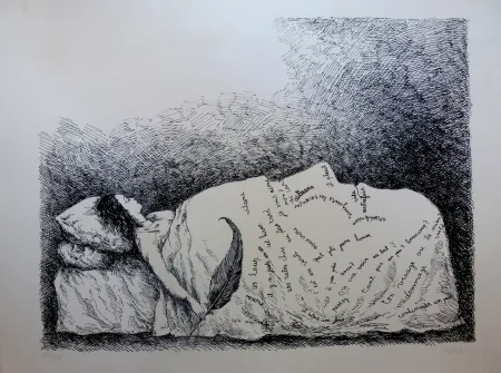 Lithografie Topor - Endormie