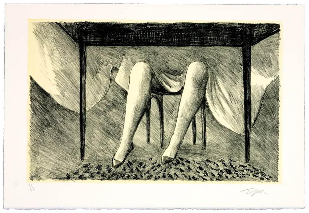 Lithografie Topor - La couturière