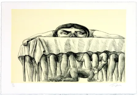 Lithografie Topor - La dégustation