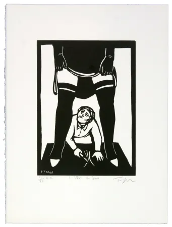Lithografie Topor - La dure école