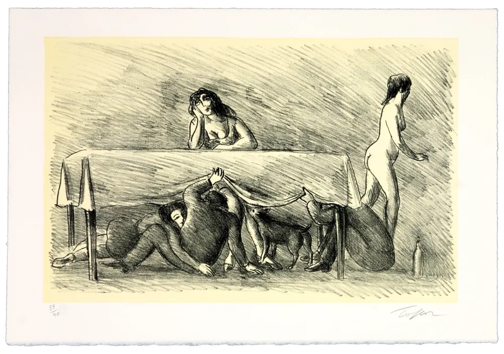 Lithografie Topor - La répétition