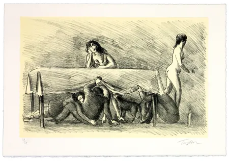 Lithografie Topor - La répétition