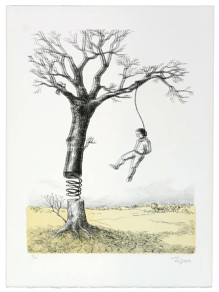 Lithografie Topor - La rumba du pendu