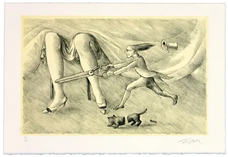 Lithografie Topor - Le petit tailleur