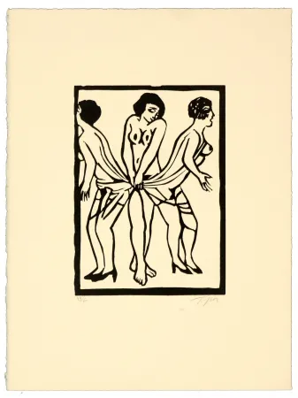 Linosnede Topor - Marx sisters