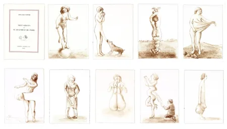 Lithografie Topor - Neuf Grâces 
