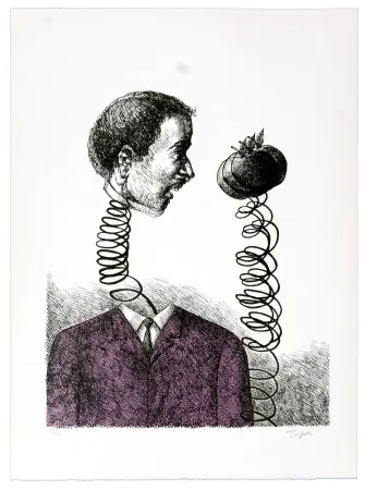 Lithografie Topor - Plus près de toi ma pomme