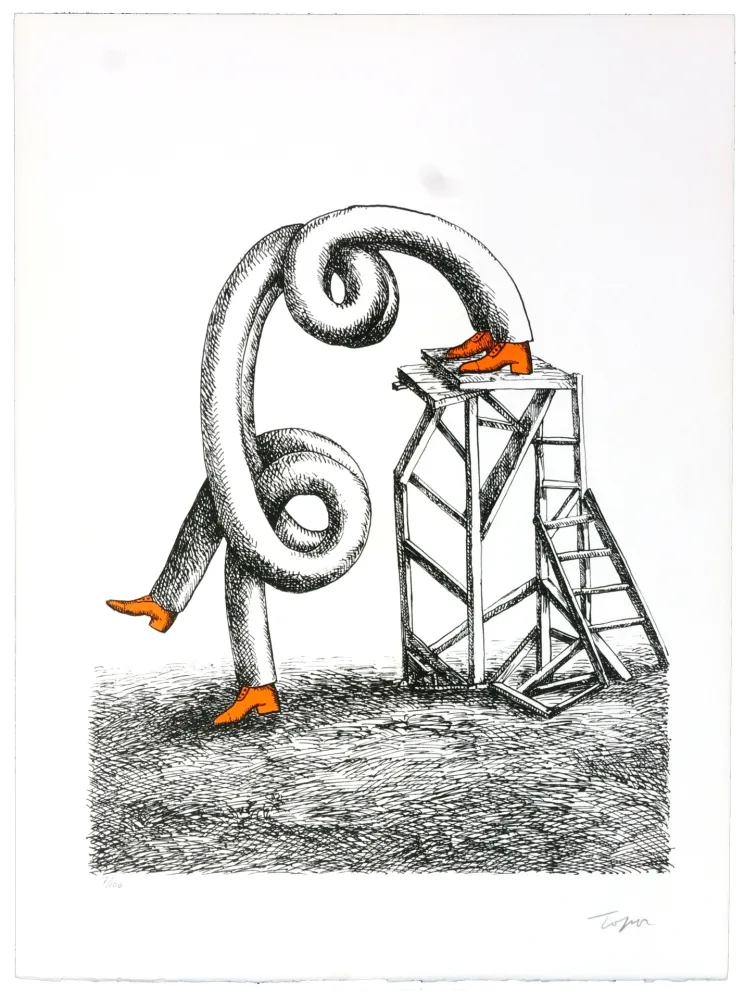 Lithografie Topor - Salto Morale