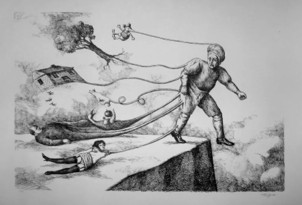 Lithografie Topor - Sans titre