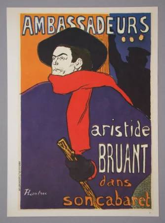 Heliogravure Toulouse-Lautrec - Aristide Bruant - Ambassadeurs