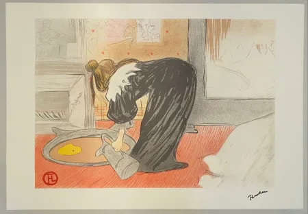 Lithografie Toulouse-Lautrec - Elles, femme au tub