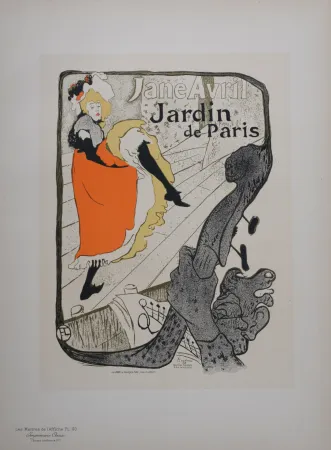 Lithografie Toulouse-Lautrec - Jane Avril, Les Maitres de L'Affiche, 1898