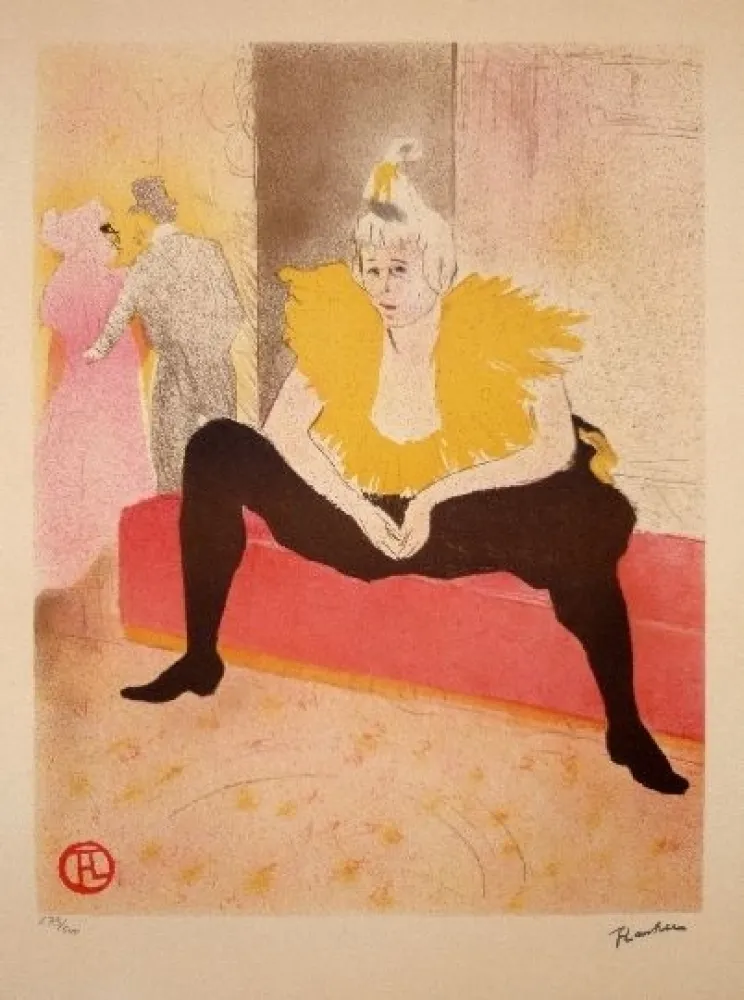 Lithografie Toulouse-Lautrec - La Clownesse assise