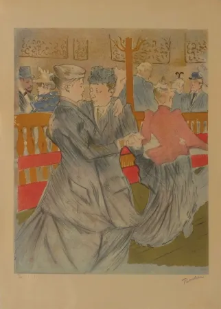 Lithografie Toulouse-Lautrec - La danse au Moulin Rouge
